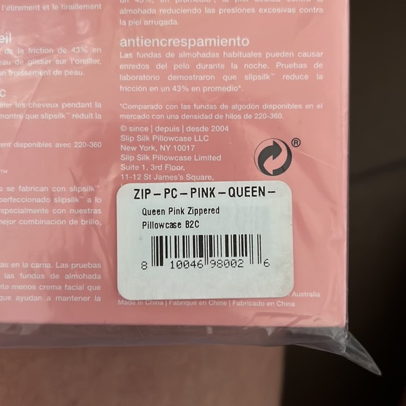 SLIP PINK QUEEN ZIPPERED PILLOWCASE brand new and unopened in original packaging - Picture 5 of 5